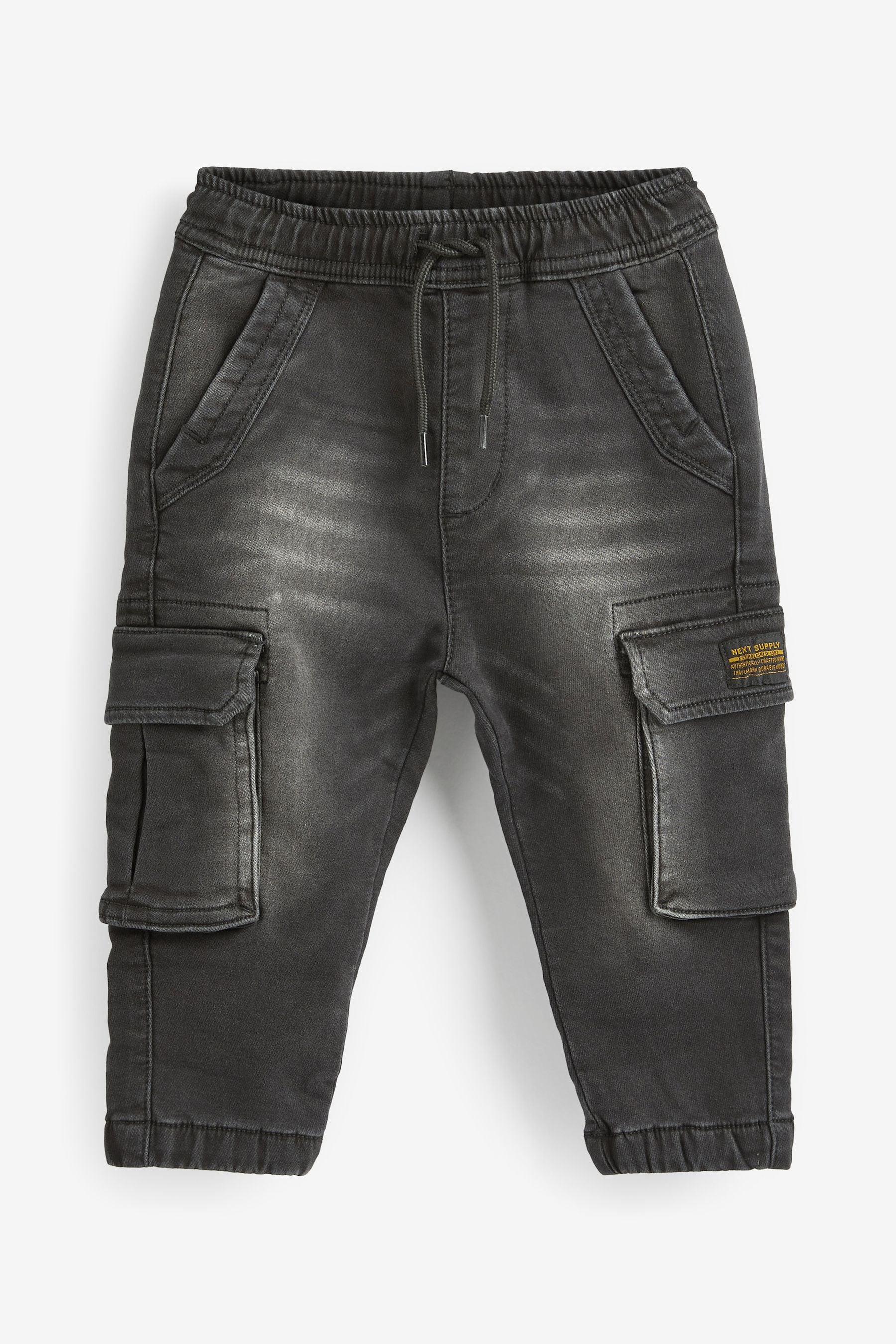 Black Denim Comfort Cargo Jeans 3mths 7yrs