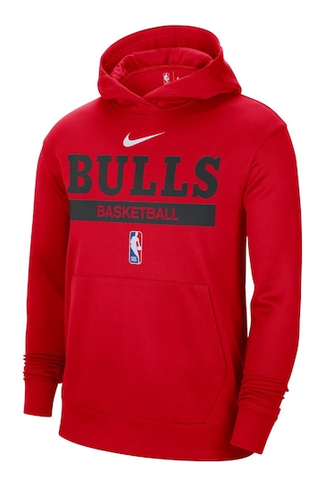 Nike Red Fanatics Chicago Bulls Nike Spotlight Fleece Overhead Hoodie