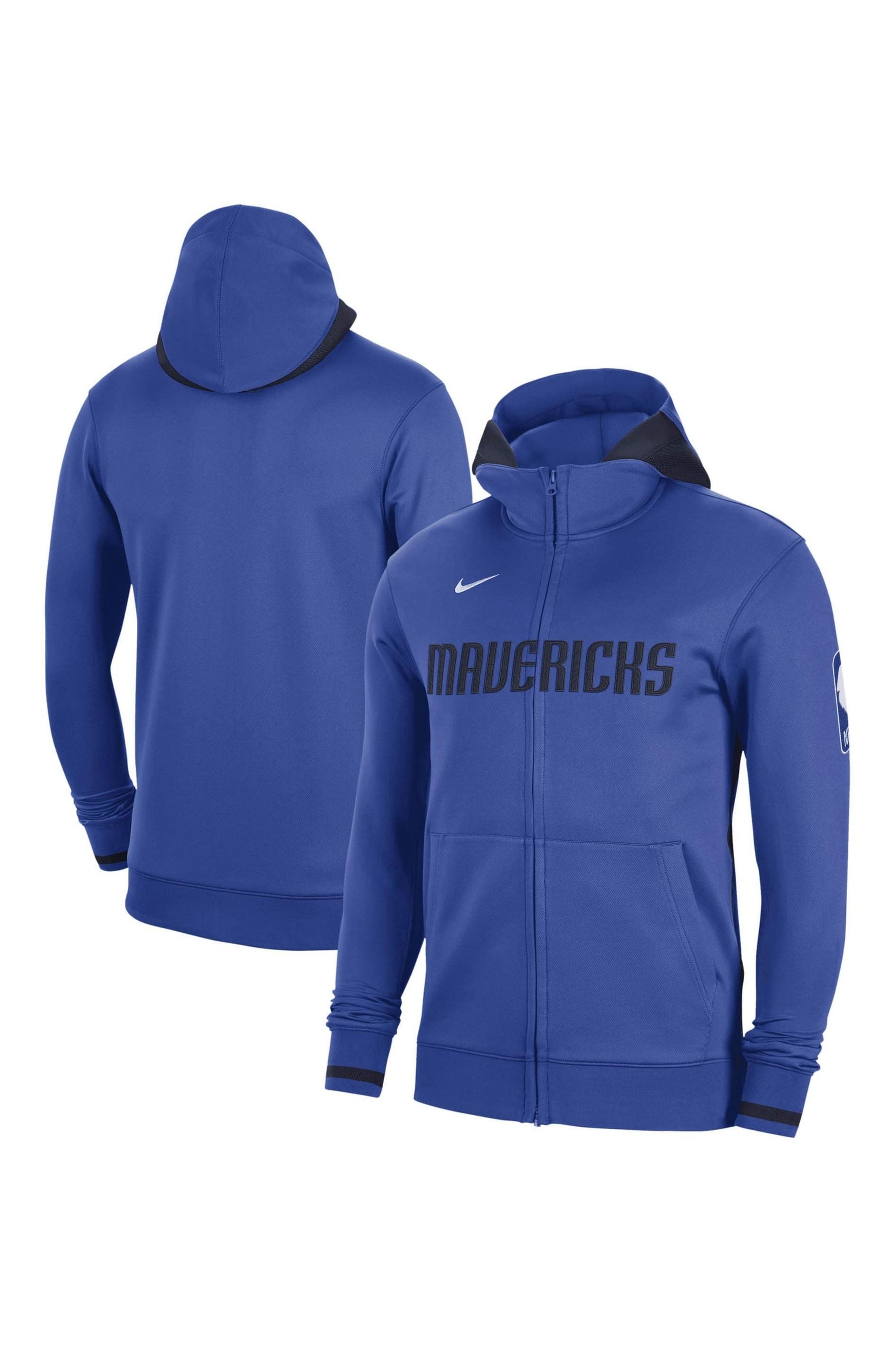 Buy Nike Blue Fanatics Dallas Mavericks Nike Thermaflex Full Zip