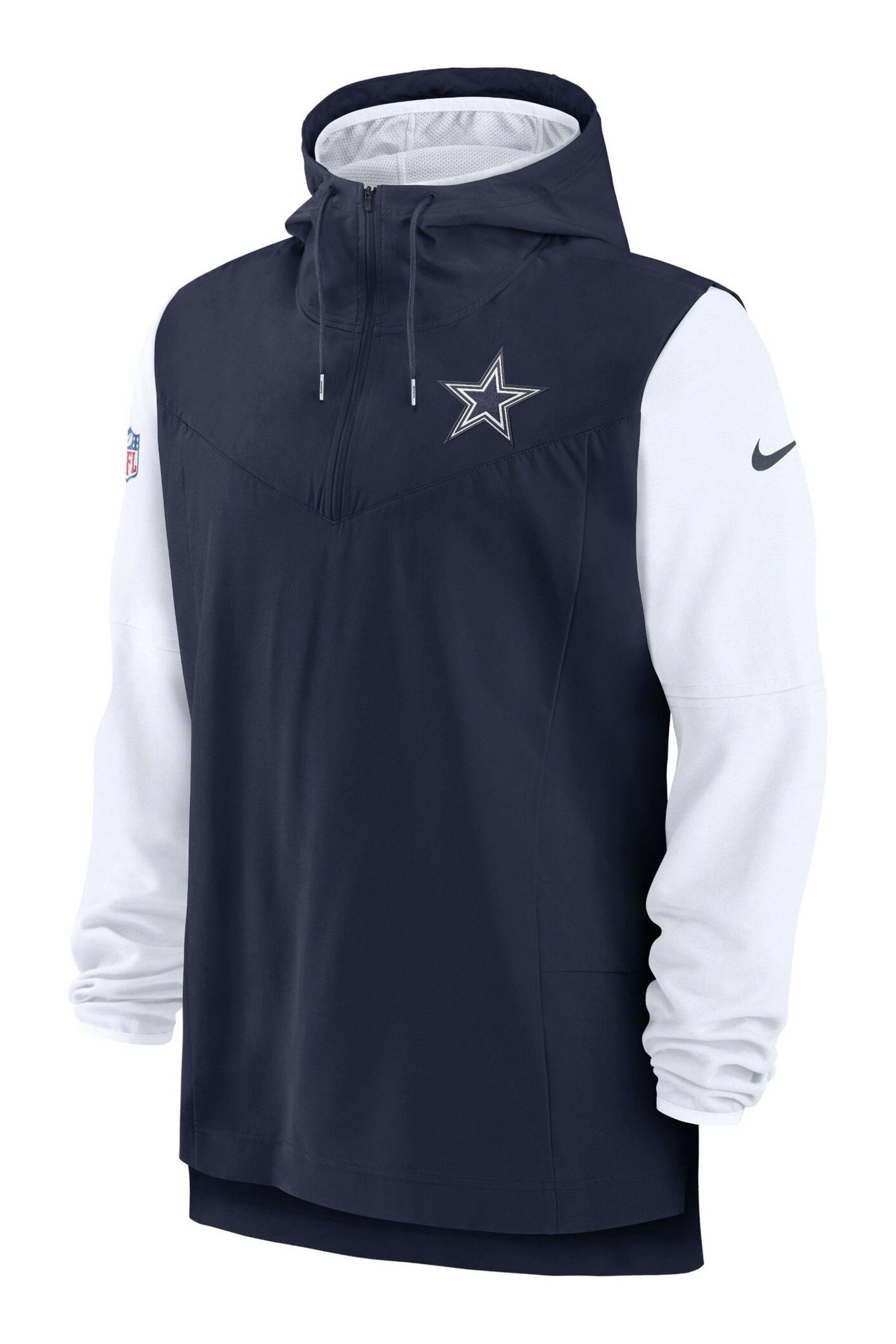 Nike Blue NFL Fanatics Dallas Cowboys Sideline Player Lightweight Jacket