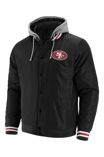 Fanatics NFL San Francisco 49ERS Branded Sateen Black Jacket