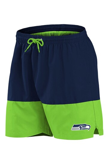 Fanatics Blue NFL Seattle Seahawks Woven Swim Shorts