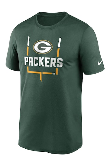 Nike Green NFL Fanatics Green Bay Packers Legend Goal Post T-Shirt