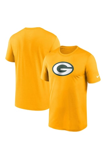 Nike Yellow NFL Fanatics Green Bay Packers Logo Legend T-Shirt
