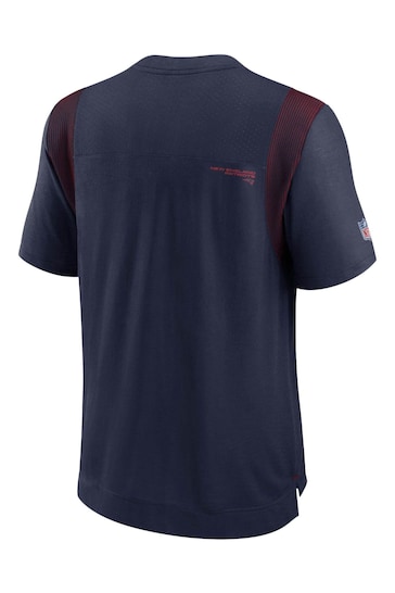Nike Blue NFL Fanatics New England Patriots Sideline Coaches T-Shirt