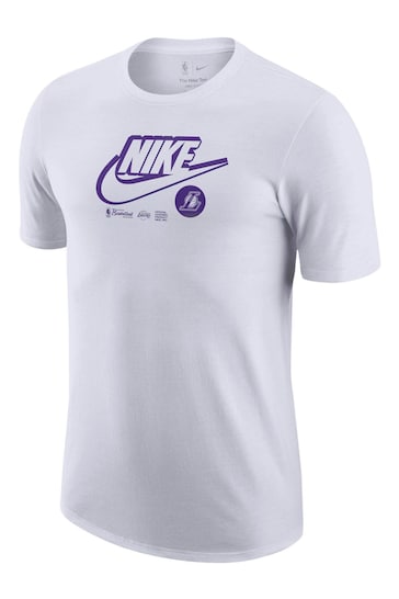 Nike White Fanatics Los Angeles Lakers Nike Essential Logo T-Shirt