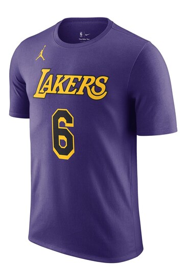 Nike Purple Fanatics Los Angeles Lakers Jordan Statement Name & Number T-Shirt - LeBron James