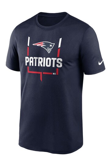 Nike Blue NFL Fanatics New England Patriots Legend Goal Post T-Shirt