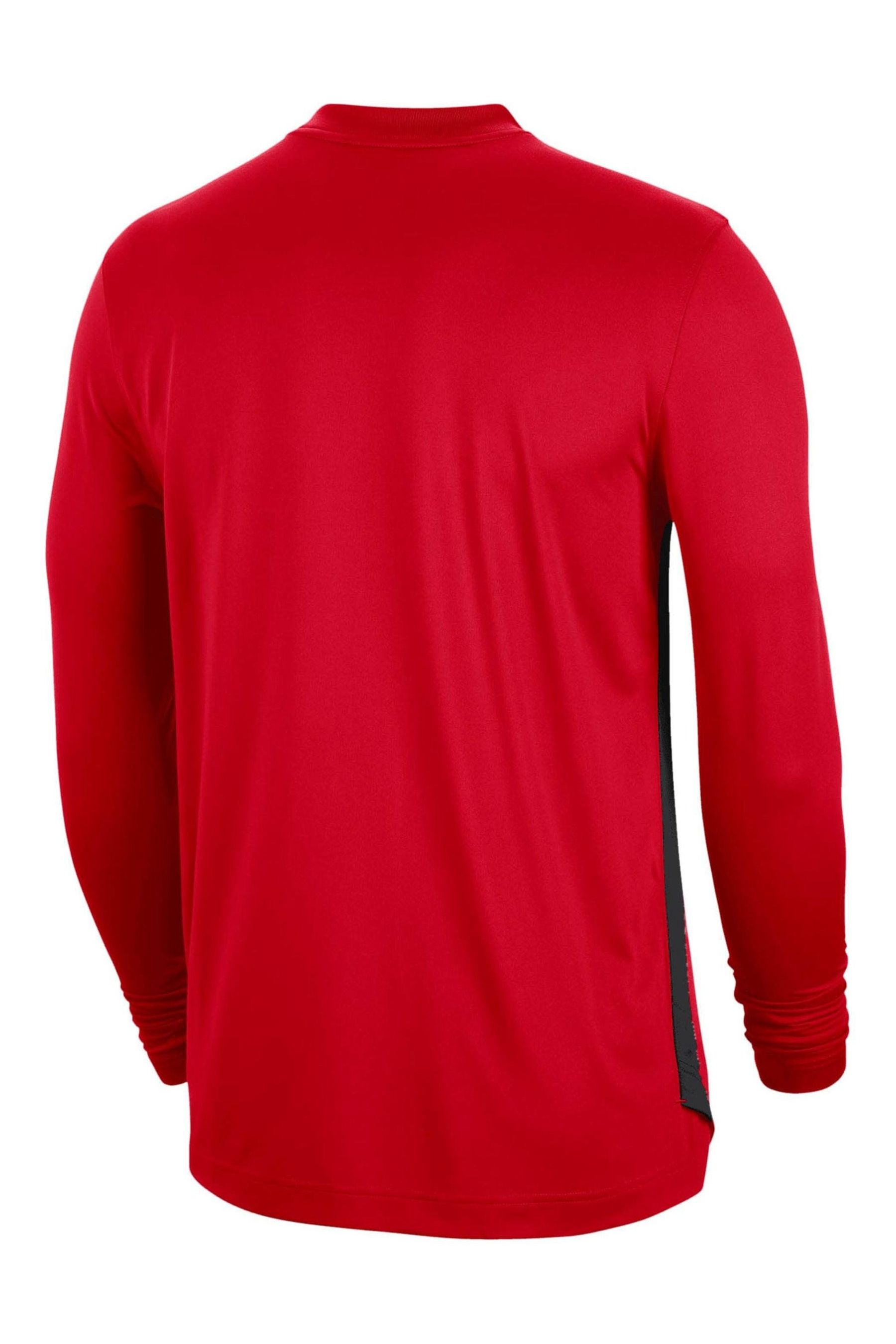 Long sleeve best sale red nike shirt