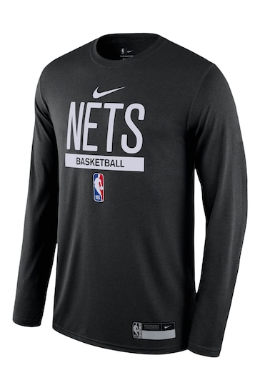 Nike Black Fanatics Brooklyn Nets Nike Long Sleeve Practice T-Shirt