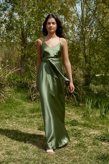 Rewritten Green Brooklyn Bridesmaid Dress