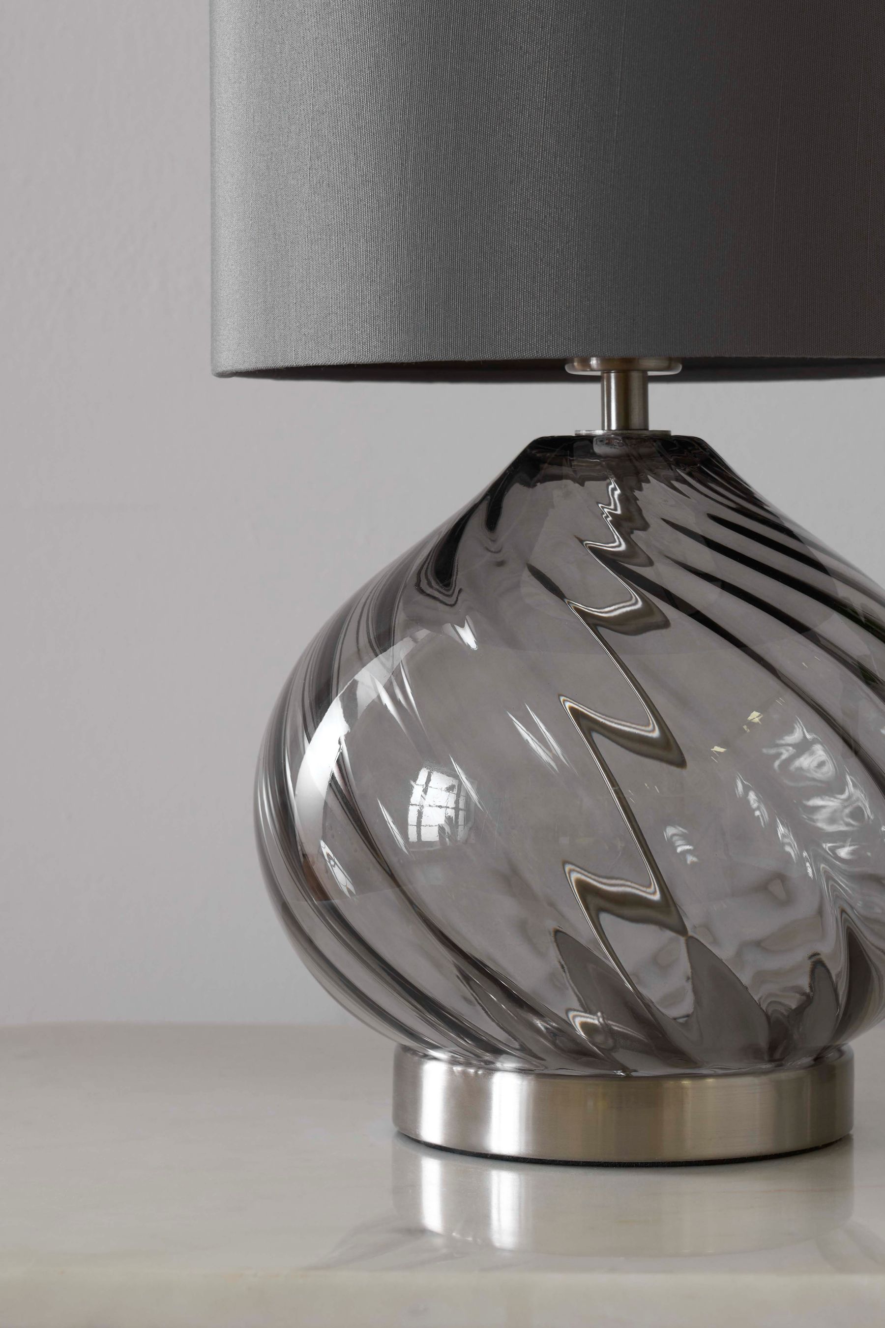 Grey glass deals lamp