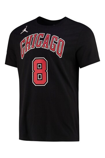 Nike Black Fanatics Chicago Bulls Jordan Statement Name & Number T-Shirt
