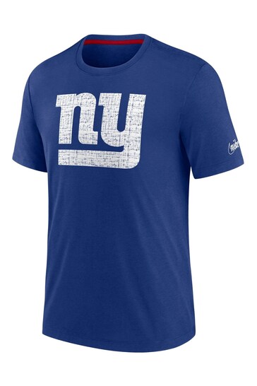 Nike Blue NFL Fanatics New York Giants Historic Tri-Blend T-Shirt