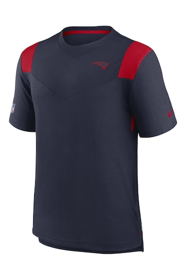 Nike Black NFL Fanatics New England Patriots Sideline Dri-FIT Player Short Sleeve Top