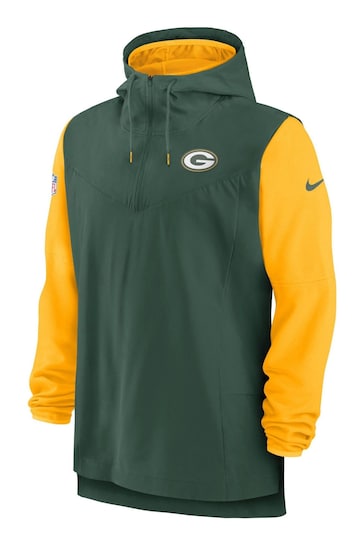 Nike Green NFL Fanatics Green Bay Packers Sideline Player Lightweight Jacket