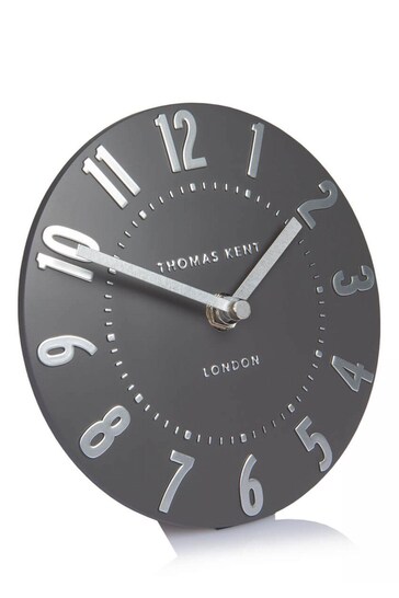 Thomas Kent Clocks Silver Mulberry Graphite Mantel Clock