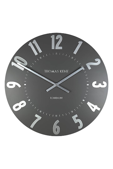 Thomas Kent Clocks Grey Mulberry Graphite Large Wall Clock