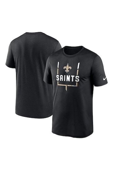 Nike Black NFL Fanatics New Orleans Saints  Nike Legend Goal Post T-Shirt