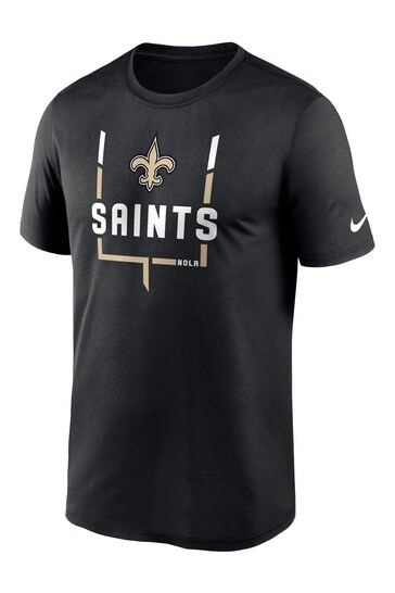 Nike Black NFL Fanatics New Orleans Saints  Nike Legend Goal Post T-Shirt
