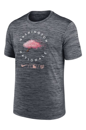 Nike Grey Fanatics Washington Nationals Nike City Connect Legend Practice Velocity T-Shirt