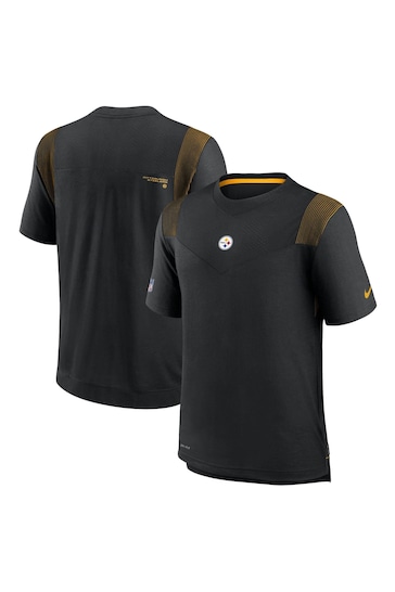 Nike Black NFL Fanatics Pittsburgh Steelers Nike Sideline Coaches T-Shirt