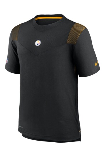 Nike Black NFL Fanatics Pittsburgh Steelers Nike Sideline Coaches T-Shirt