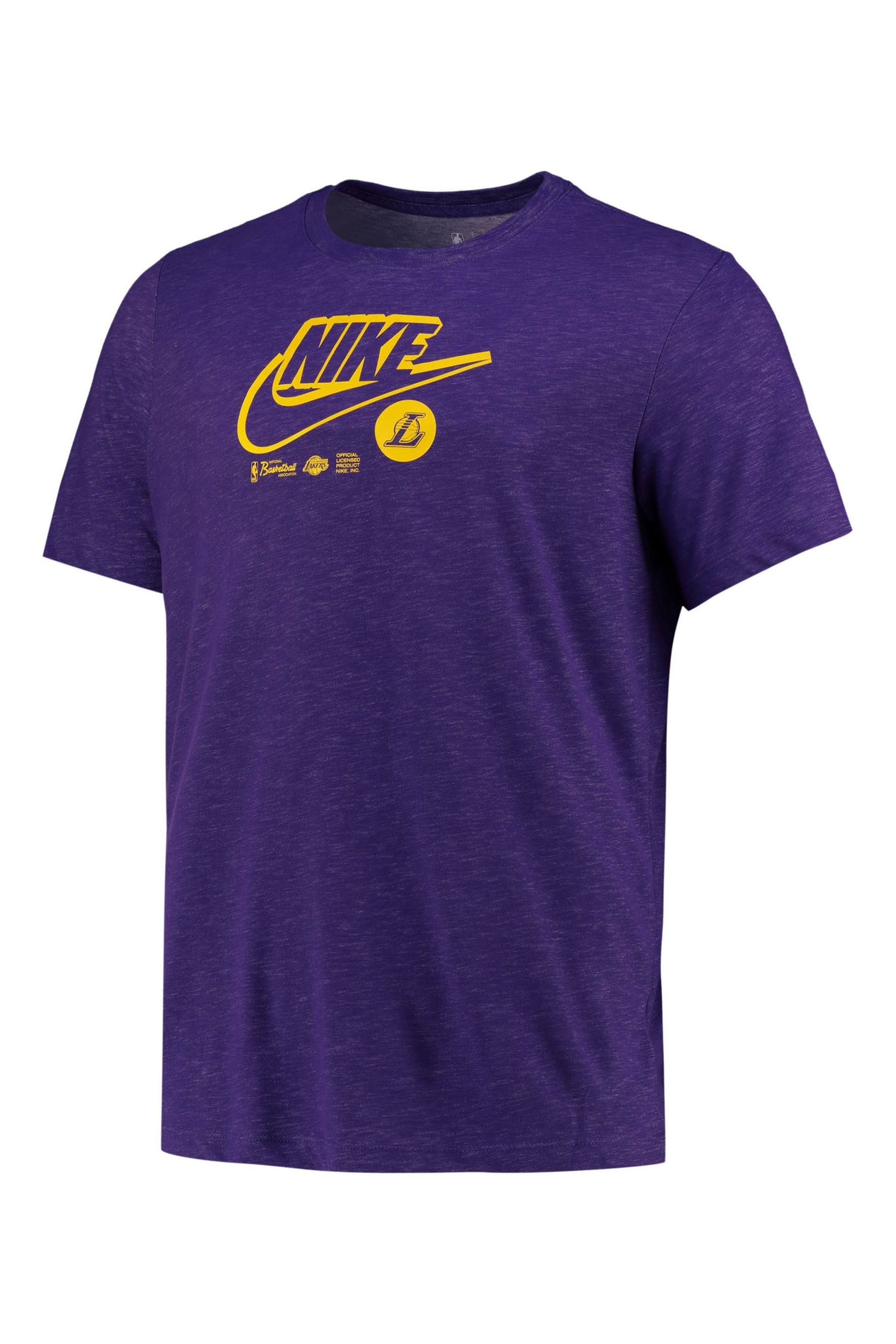 Buy Nike Purple Fanatics Los Angeles Lakers Nike Essential Logo T