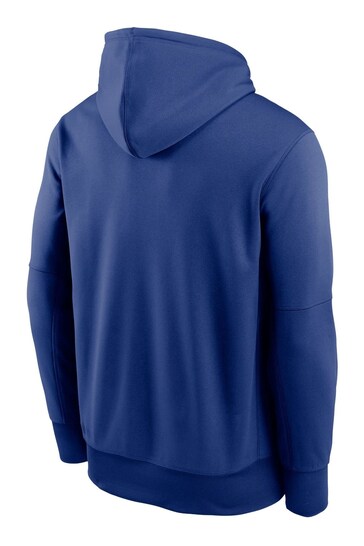 Nike Blue Fanatics Chicago Cubs Nike Wordmark Therma Performance Pullover Hoodie