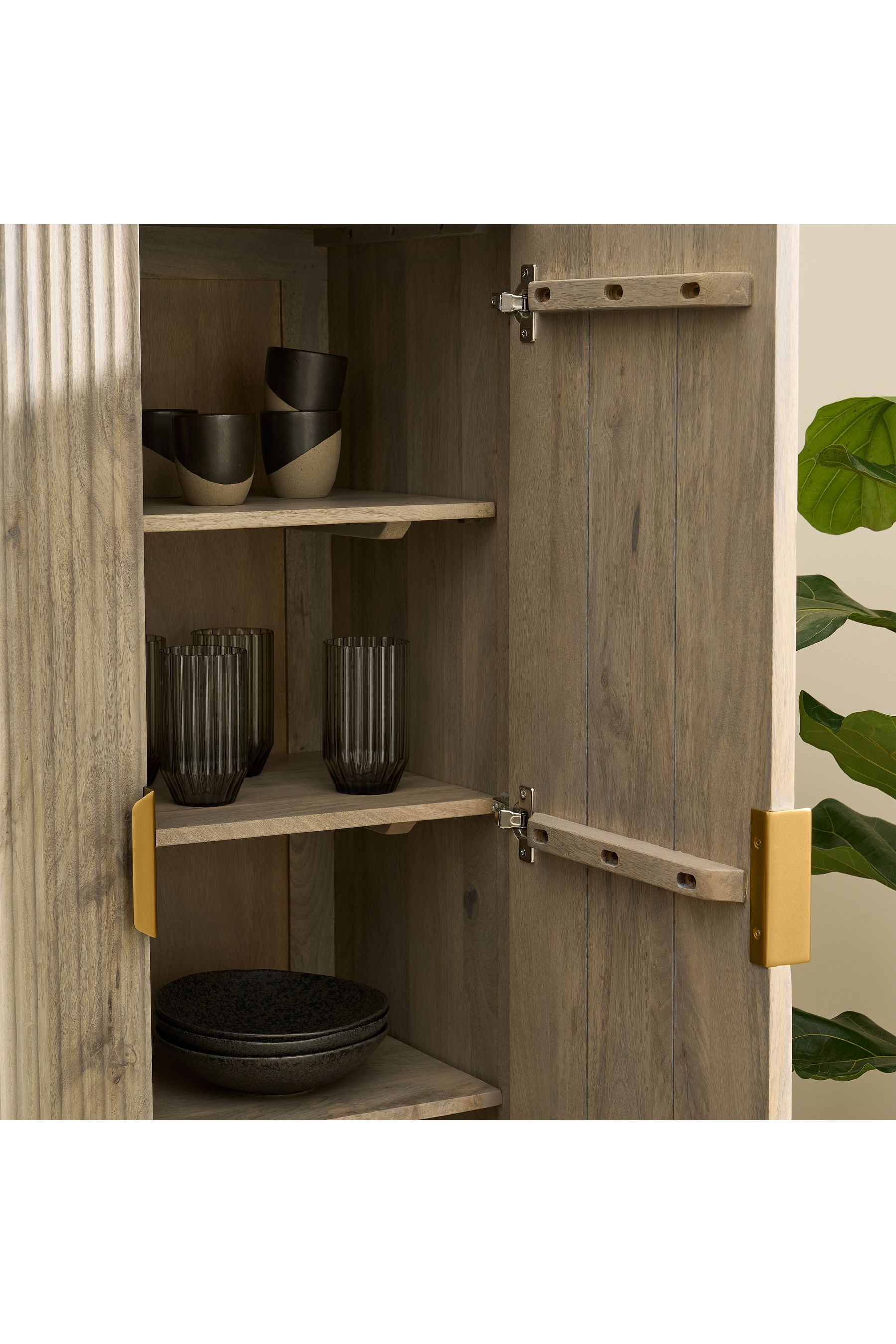Grey store tall sideboard