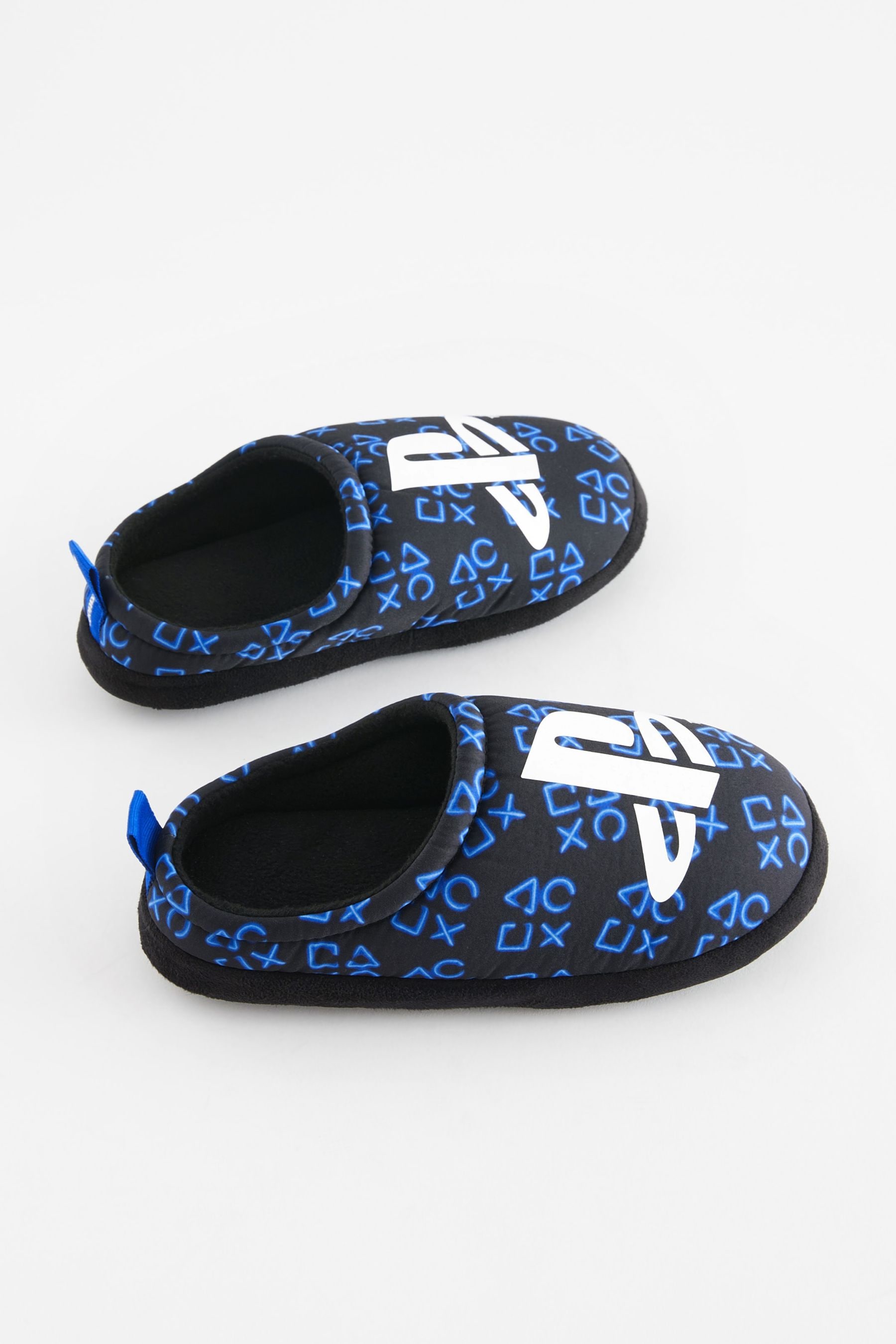 Buy Black PlayStation Sporty Mule Slippers from the Next UK online