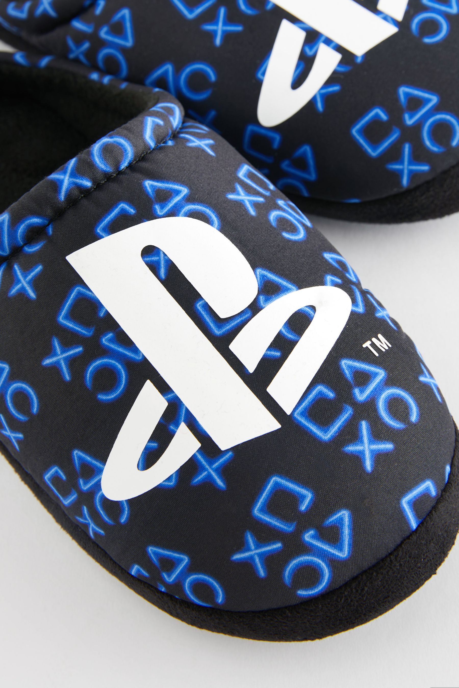 Buy Black PlayStation Sporty Mule Slippers from the Next UK online