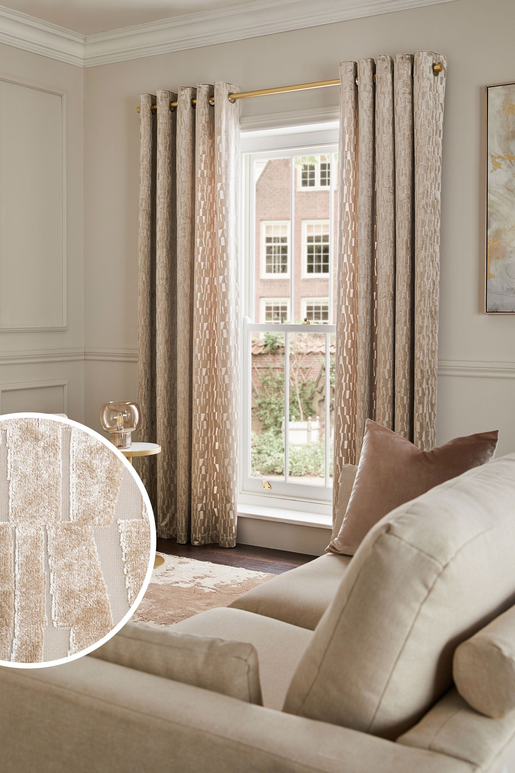 Gold curtains sales for living room