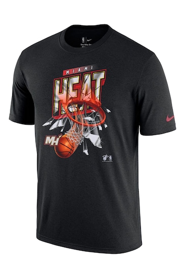 Nike Black Fanatics Miami Heat Nike Shattered Logo T-Shirt