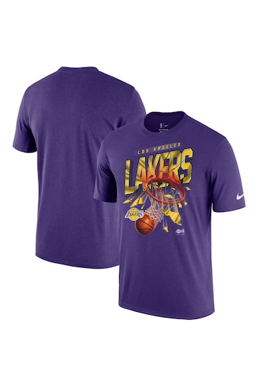 Nike Purple Fanatics Los Angeles Lakers Nike Shattered Logo T-Shirt