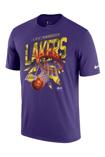 Nike Purple Fanatics Los Angeles Lakers Nike Shattered Logo T-Shirt