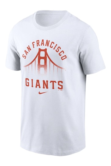 Nike White Fanatics San Francisco Giants Nike Cotton Graphic T-Shirt