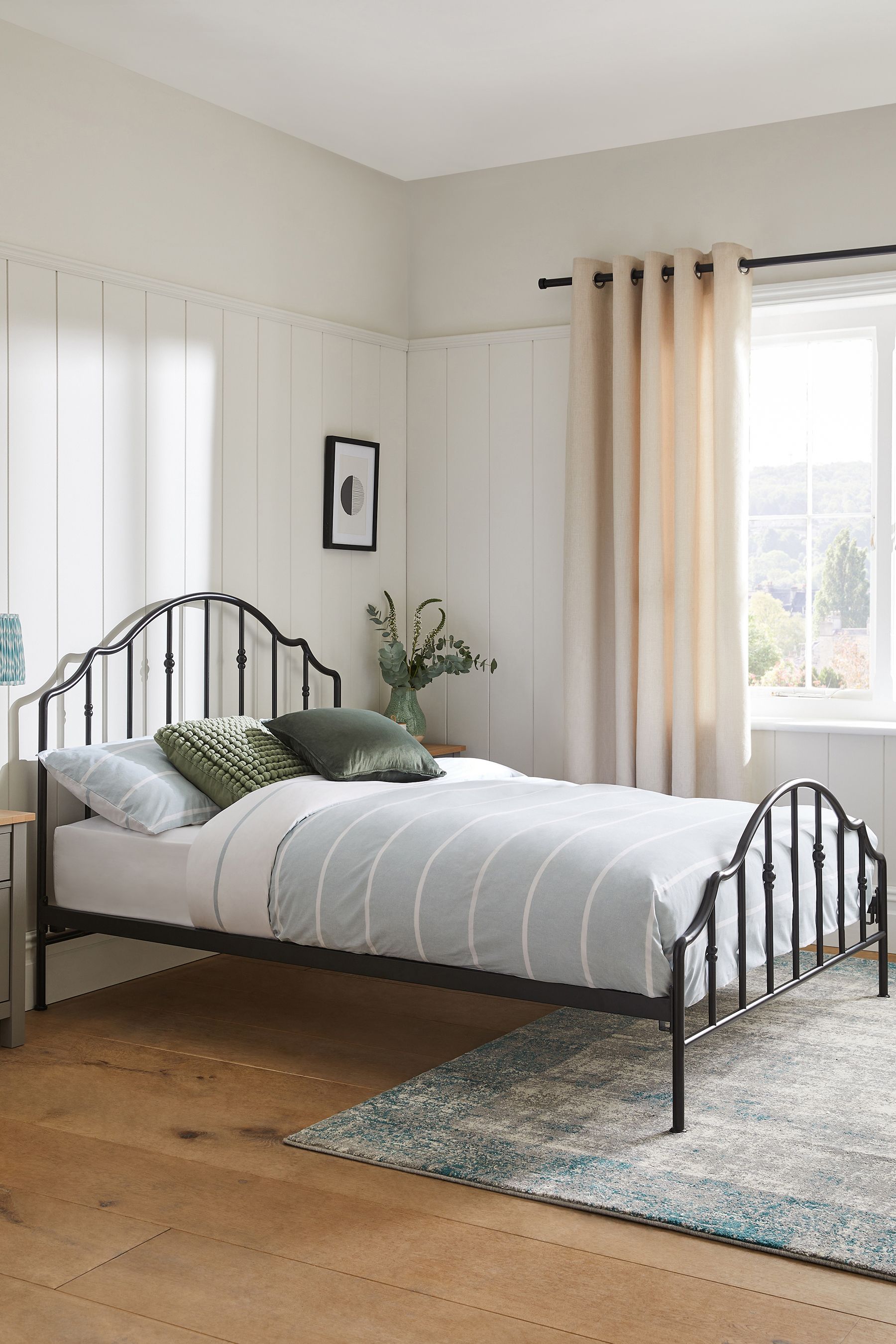 Next on sale black bed
