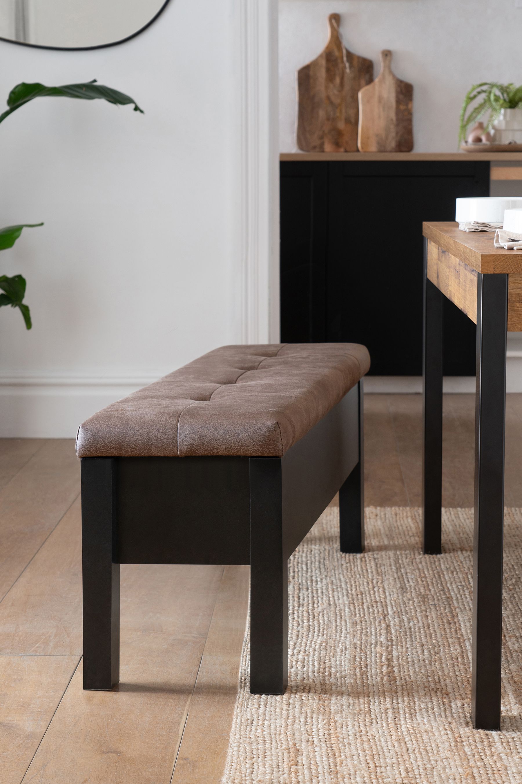 Theo dark bench store set next