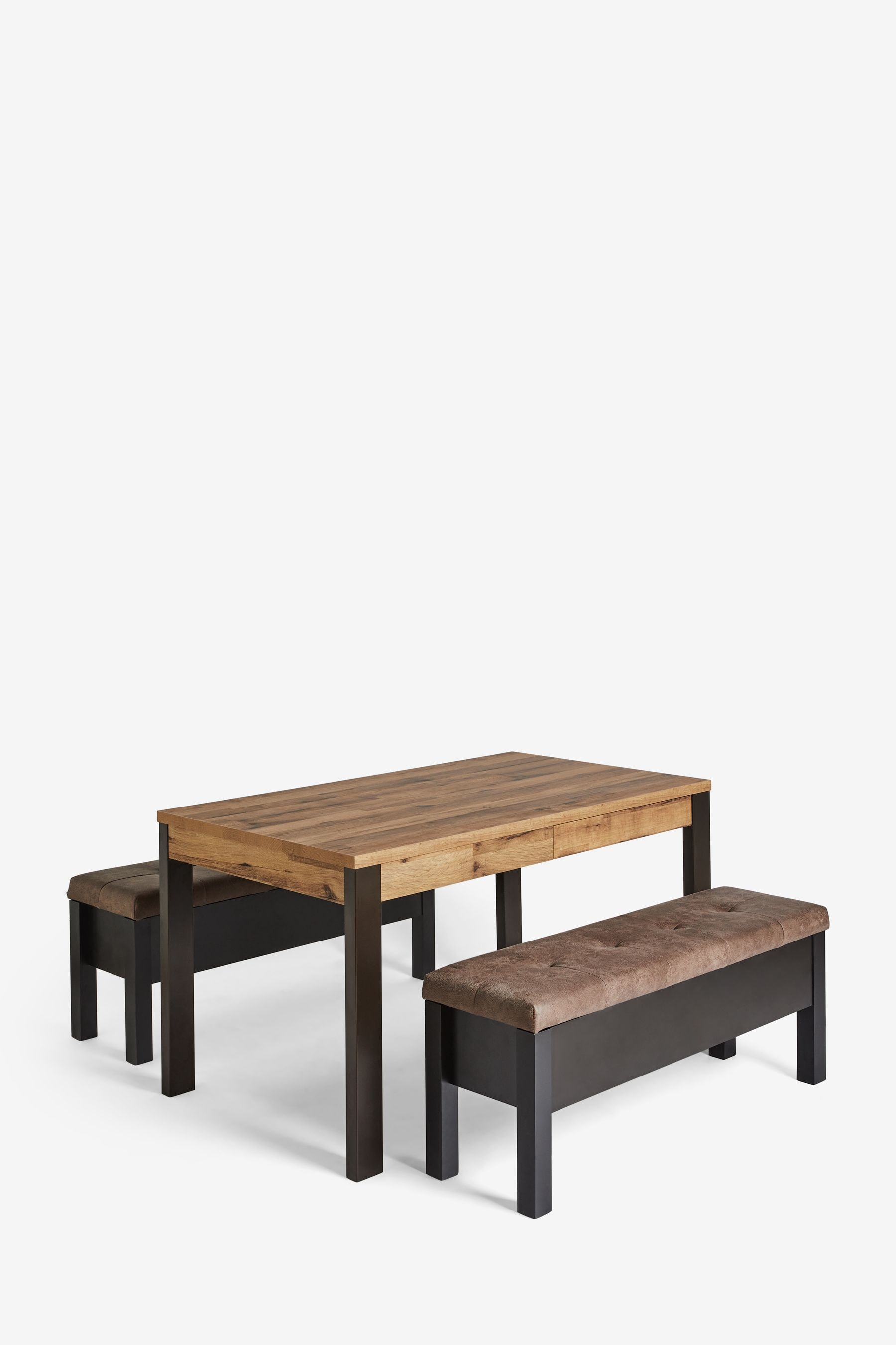 Next hudson dining table on sale and bench set