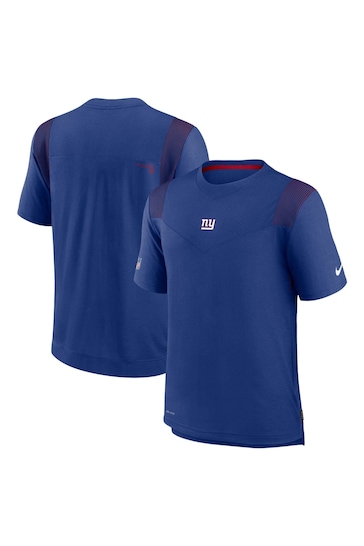 Nike Blue NFL Fanatics New York Giants Sideline Coaches T-Shirt