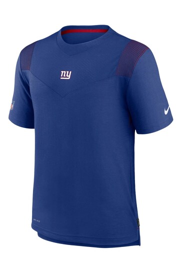 Nike Blue NFL Fanatics New York Giants Sideline Coaches T-Shirt