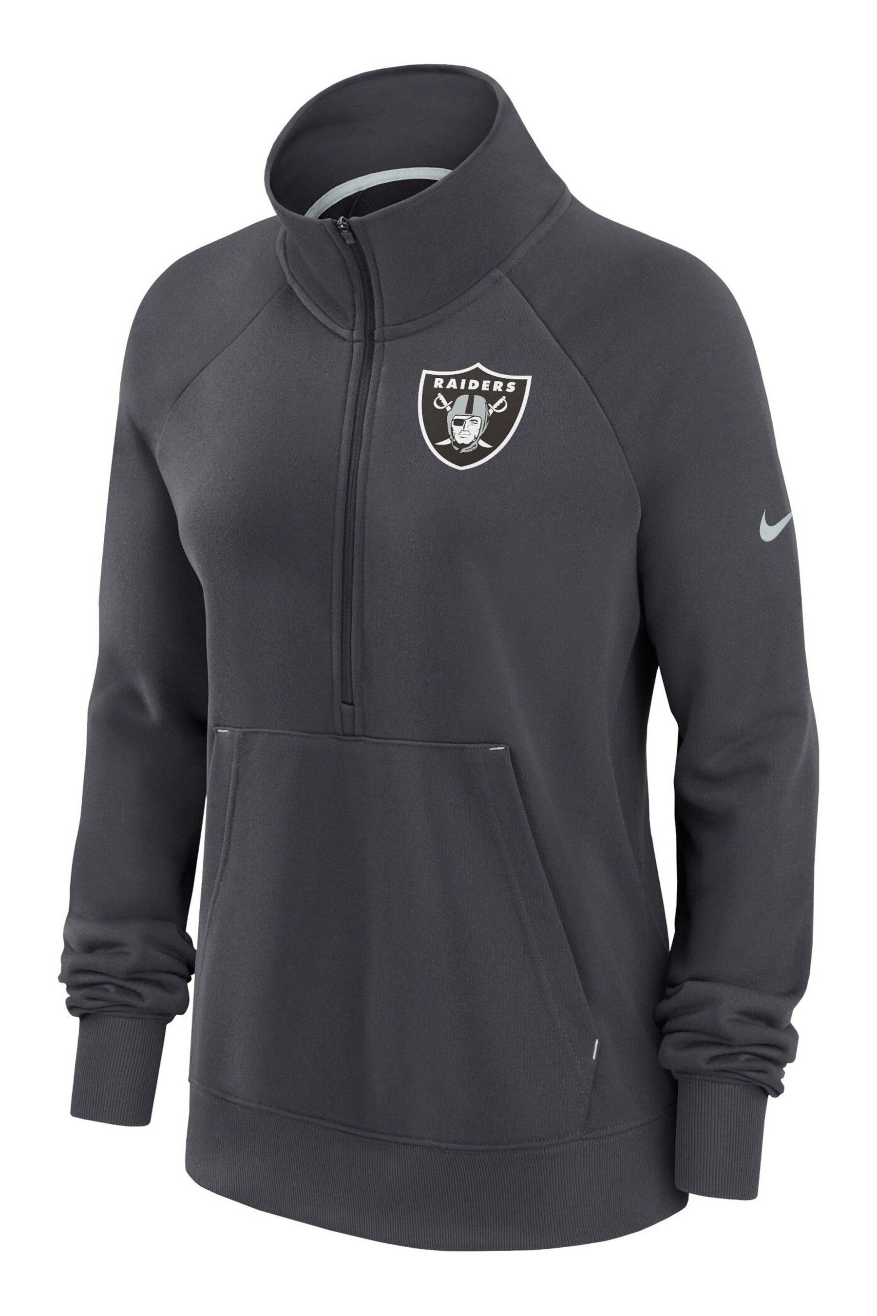 Buy Nike Grey NFL Fanatics Womens Las Vegas Raiders Dri Fit Half Zip Hoodie Womens from the Next UK online shop