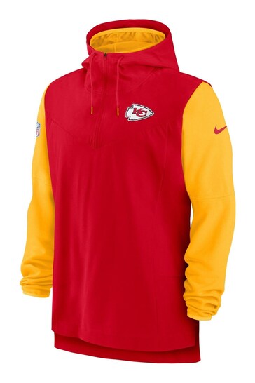 Nike Red NFL Fanatics Kansas City Chiefs Sideline Player Lightweight Jacket