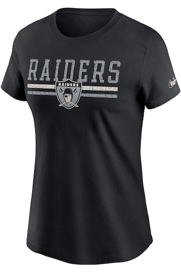 Nike Black NFL Fanatics Womens Las Vegas Raiders Short Sleeve Historic T-Shirt Womens