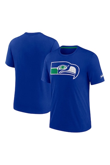 Nike Blue NFL Fanatics Seattle Seahawks Historic Tri-Blend T-Shirt