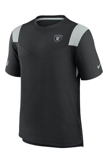 Nike Black NFL Fanatics Las Vegas Raiders Sideline Dri-FIT Player Short Sleeve Top