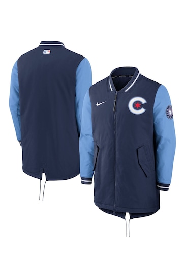 Nike Blue Fanatics Chicago Cubs Nike City Connect Dugout Jacket