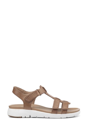 Hotter Tan Brown Strive Touch Fastening Sandals