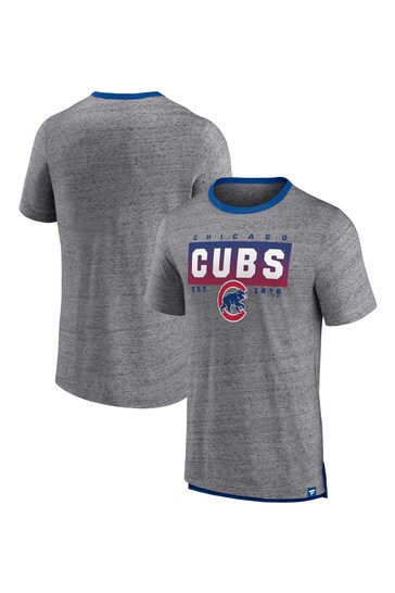 Fanatics Grey Chicago Cubs Iconic Speckled Ringer T-Shirt